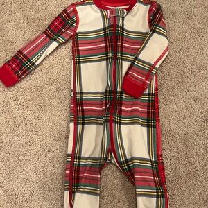 Quince Red Plaid One-Piece Pajamas